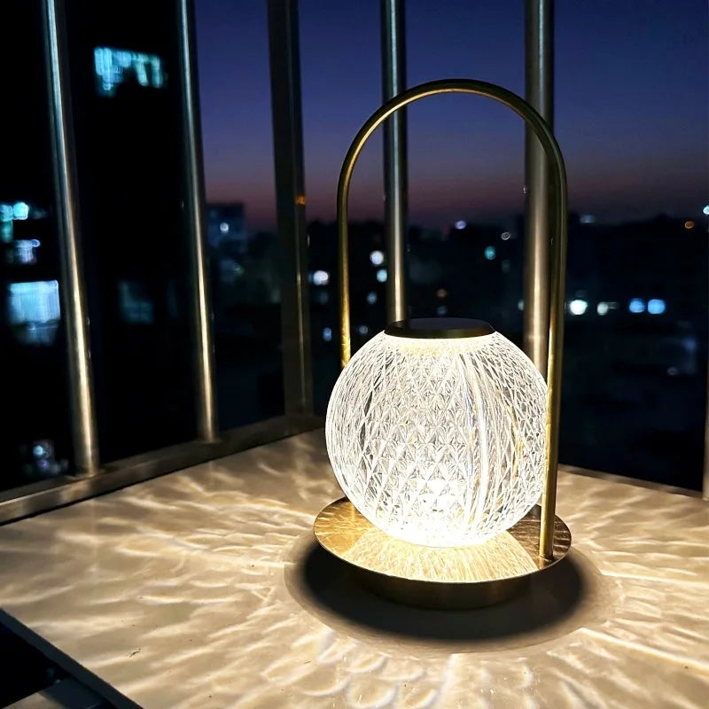 Diamond LED Rechargeable Crystal Acrylic Table Lamp